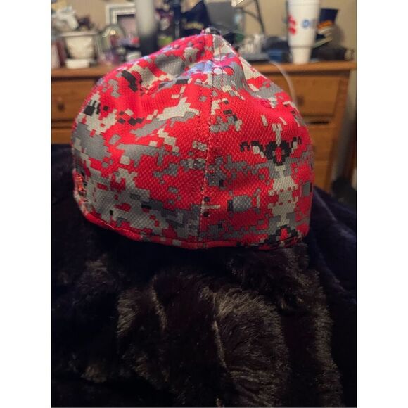 OC Sports MWS Series Men's Red Camo Fitted Orem Owlz Baseball Cap XL - Picture 10 of 15